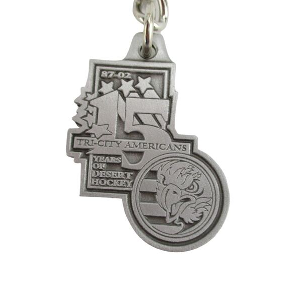 Tri City Americans 15 Years of Hockey 87-02 Season Ticketholder Keychain - Picture 2 of 4